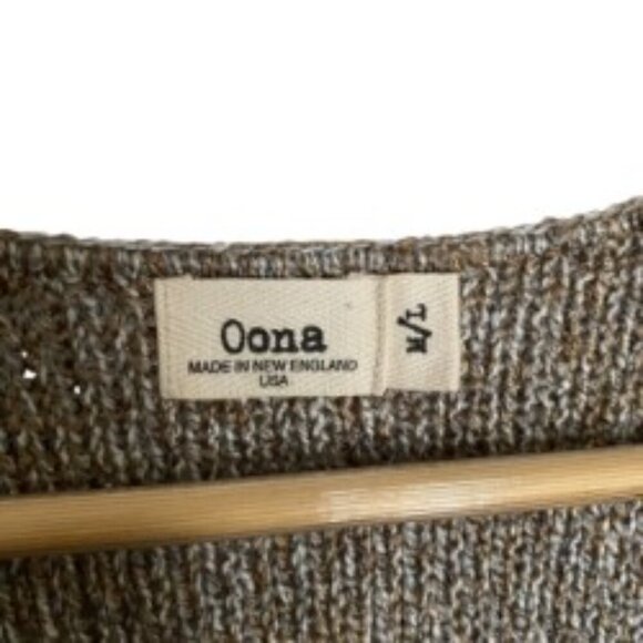 Oona Brown Wrap Sweater M/L - Picture 2 of 4